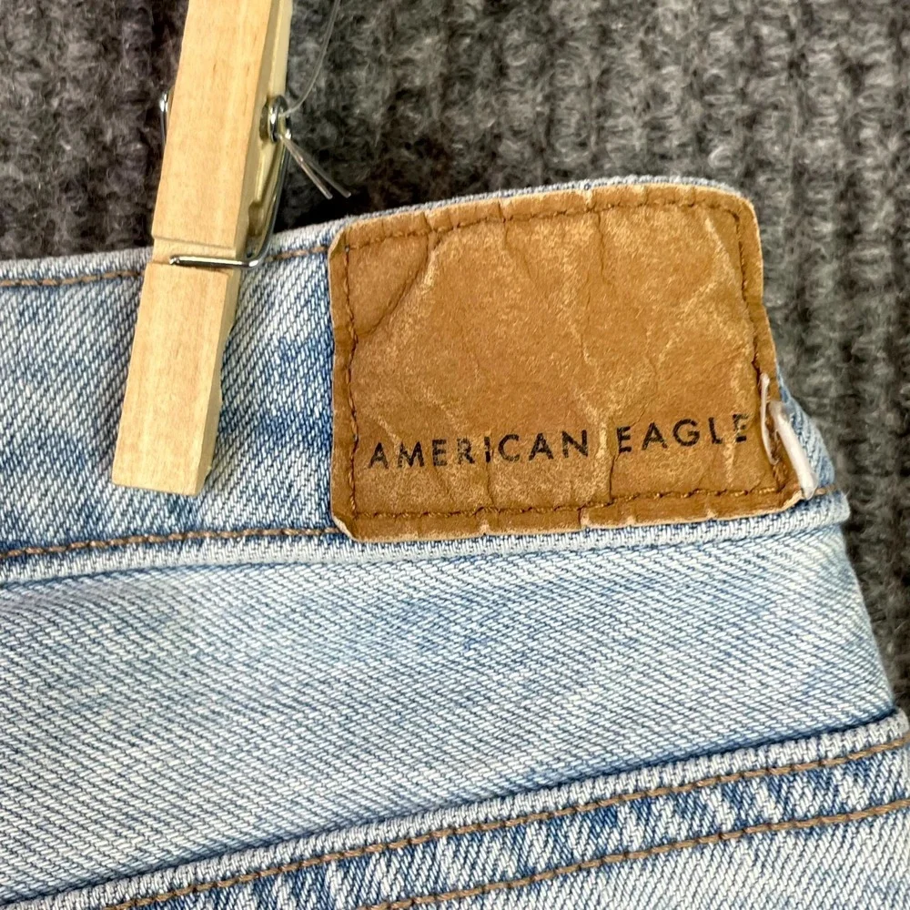 American Eagle Outfitters Mom Jeans Womens 8 Blue Denim Distressed Streetwear